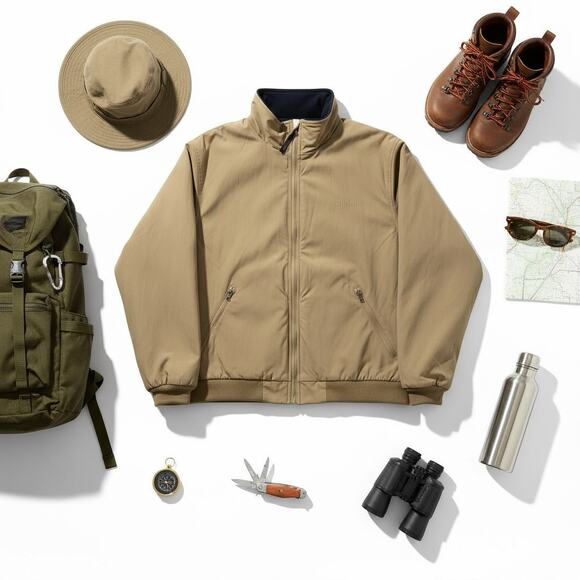 LL Bean Jacket Olive Brown Fleece Lined Full Zip Outdoor Heritage Men’s XL - Picture 2 of 12